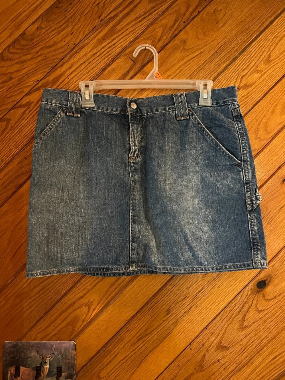 Vintage Old Navy Denim Jean Skirt Womens Size 10 Blue Low Waist